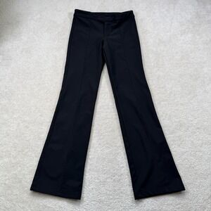 PrAna Fleece Lined Flare Pants Womens Small Tall Black Front Seam Active Outdoor